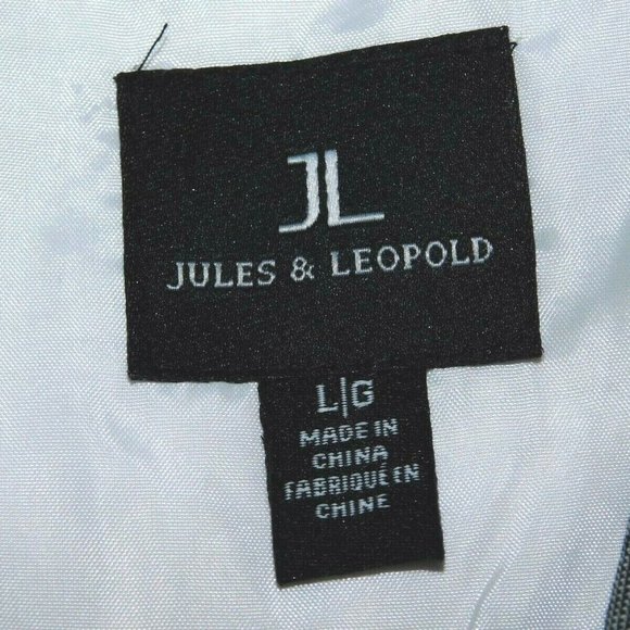 Jules & Leopold Womens L Black White Red Plaid Check Blazer 3/4 Sleeve Preppy - Picture 3 of 12